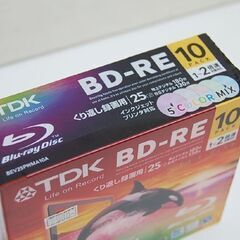 未使用 TDK ブルーレイディスク BEV25PWMA10A 10枚 25GB BD-RE Blu-ray 水性・油性ペン対応 5 Color Mix  札幌市 清田区 平岡の画像