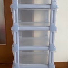 【お譲り先決定】5段収納ボックスの画像