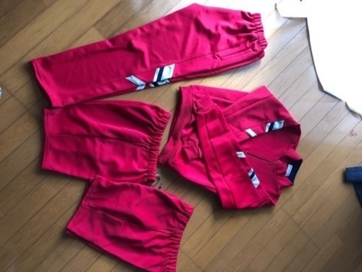 宮城野中学　体操服(赤)上靴(赤)
