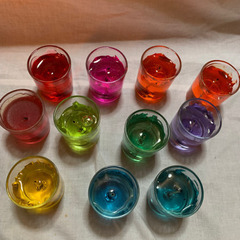 カラフルろうそく10本セット　　1028