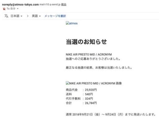 【26.0】NIKE ACRONYM PRESTO