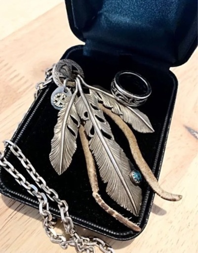 【激安】WING HANDS   フェザーネックレス　指輪　リング