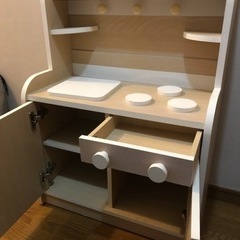 木製キッチン　おままごと用の画像