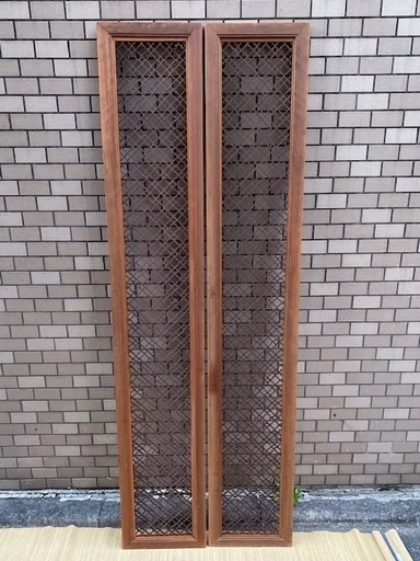 ◎大幅お値下げしました‼️ お値下げ要相談‼️逸品 貴重 希少 古い 欄間一対 建具天然木組子細工格子旧家蔵出しうぶだし古民具細密木彫七宝透かし彫り仏教美術神社仏閣
