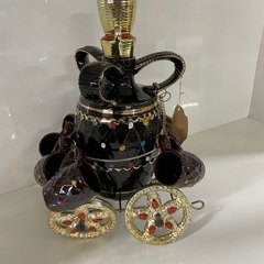 ホームアクセサリー　中古　馬車のボトル置き　中古　　リサイクルショップ宮崎屋住吉店　22.4.8 yの画像