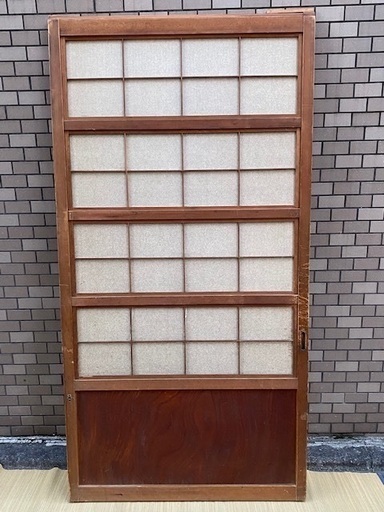 ◎大幅お値下げしました‼️ 逸品 貴重 希少 古い引き戸 旧家蔵出しうぶだし格子戸内障子枠万本格子戸店舗引戸古民家蔵戸無垢材格子戸時代建具 お値下げ要相談‼️
