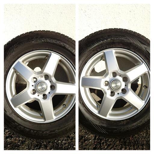バリ山、175/80R15、スタッドレス+アルミ