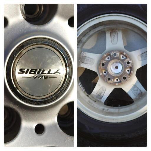 バリ山、175/80R15、スタッドレス+アルミ