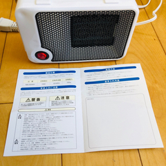 【新品・未使用】ミニセラミックヒーター ホワイト NBC006WHの画像