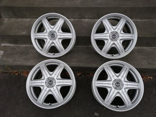 超希少！ スバル 4POTキャリパー対応  15インチホイール 4本セット　脱着・組替もOK！　フルピン・スタッドレス用