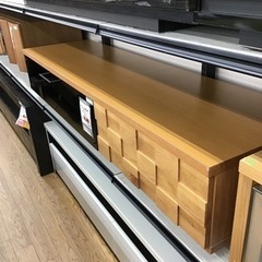 LK-65【ご来店頂ける方限定】TV/AVボード ナチュラル 黒ガラス