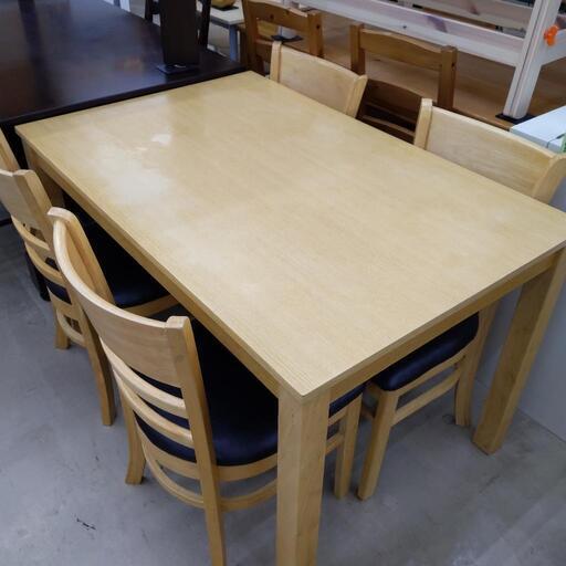 ⭐️！格安販売中！⭐️ダイニング5点セット ナチュラルカラー 椅子5脚 1216-04