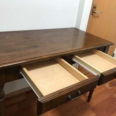 アンティーク調　デスク　チェア　セットの画像
