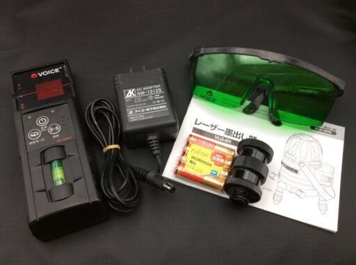 VOICE VLG-8X フルライン グリーンレーザー墨出し器 受光器付き【リライズ市川行徳店】【店頭取引限定】【中古】ITG2D7BEKE7V