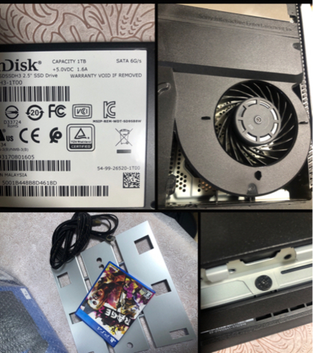 極上美品 PS4pro 7200 1TB(SSD1TBへ換装済み) 