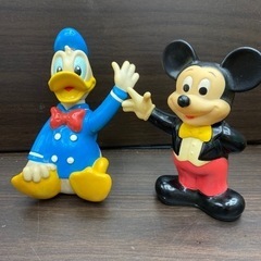 当時物 貯金箱 ソフビ人形 昭和レトロ ミッキーマウス ヴィンテ...