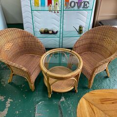 ★籐 ダイニングセット★ダイニング3点セット 家具 アジア家具 ...