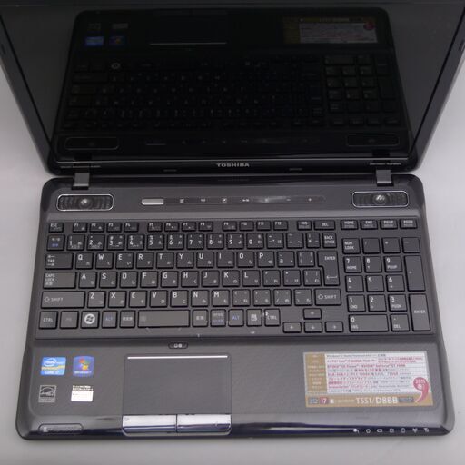 新品高速SSD ノートパソコン 中古美品 15.6型 東芝 T551/D8BB 第2世代Core i7 4コア 8GB Blu-ray