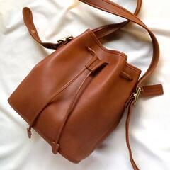 『発送も可能』新品同様 COACH オールドコーチショルダーバッグ ブラウン バケツ型 巾着
