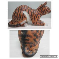 ■猫の置物/木製■の画像