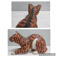 ■猫の置物/木製■の画像