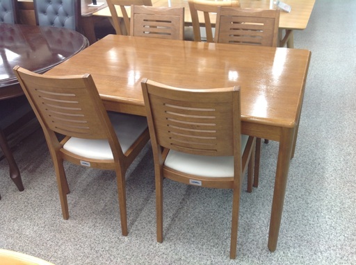 TOYO furniture ブラウン 木製 ダイニング5点セット【9650027】