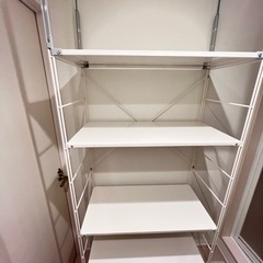【地震対策OK】無印良品スチールユニットシェルフ・大ワイド【つっぱりパーツ付き】の画像
