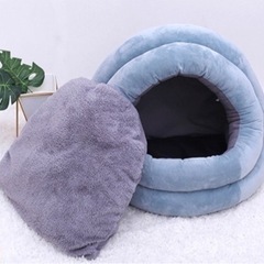 犬猫兼用夏冬兼用ベッドクッション洗えるM