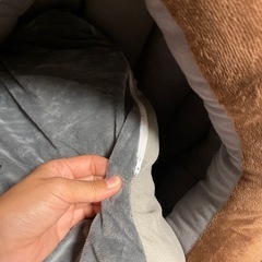 犬猫兼用ベッドM洗えるクッションドーム型の画像
