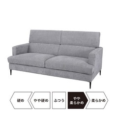 3人用布張りソファの画像