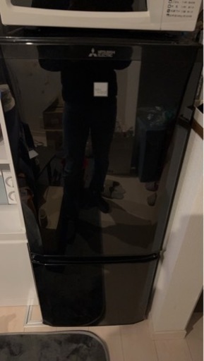 2ドア冷蔵庫(ブラック)