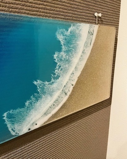 波アート 壁掛け アート インテリア 雑貨 海 おしゃれ プレゼント レジン