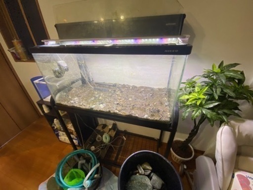 ニッソー　曲げガラス90×45×45 水槽セット