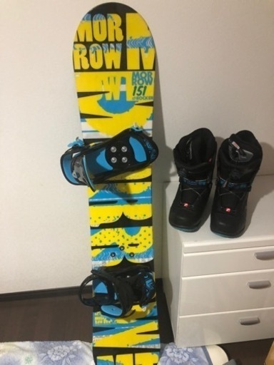 板、ブーツ、ボードケースの3点