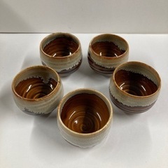 新品未使用 5個セット ぐい呑み 陶器 焼物です