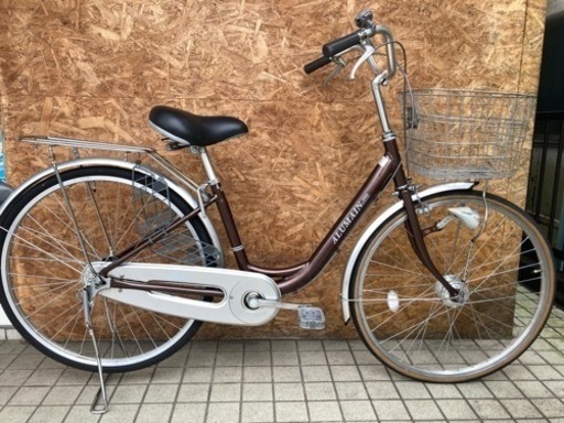 SAKAMOTO ALUMAIN アルマイン 軽量アルミフレームシティサイクル26インチ お買い物 街乗り