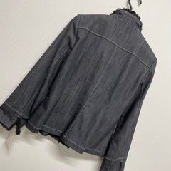 ジャケット　グレー　ブラック　コート　長袖　秋冬　M〜L 黒　ジーンズ　無地の画像