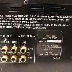 Victor TD-V515 3ヘッドカセットデッキの画像