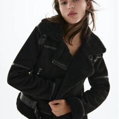 Zara ライダースジャケット　美品　今季もの　レディース　黒　...