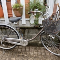 ママチャリ　自転車　前輪後輪パンク　ジャンク