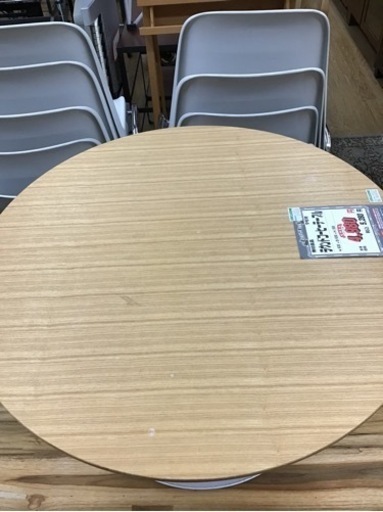 LK-67【ご来店頂ける方限定】無印良品　ラウンドコーヒーテーブル　タモ材