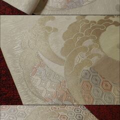 正絹　袋帯　六通　幅31.5　長さ431強の画像