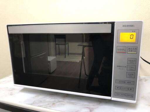 アイリスオーヤマ/電子レンジ IMB-1802 2018年製 動作品 フラット庫内 18L ヘルツフリー IRISOHYAMA ホワイト/白