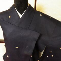 正絹　小紋　袷　裄64　身丈168.5