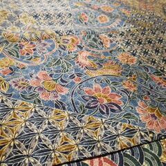 正絹　小紋　袷　裄63.5　身丈165の画像