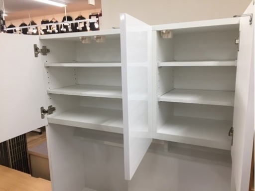 ニトリの３枚扉レンジボード（ホワイト）です。【トレファク東大阪店】