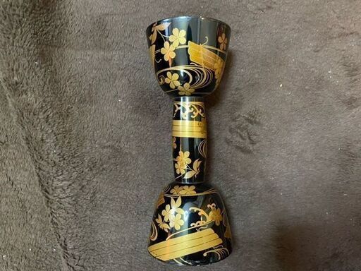 値下げ！鼓・昭和新作・芸術品　桜に鳴子金蒔絵