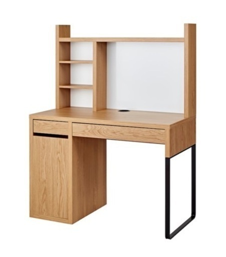 【美品】IKEA ミッケ◆デスク 学習机 棚セット リモートワーク◆MICKE オーク調 イケア◆流山おおたかの森