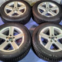 冬 VW純正 ザ ビートル【富山】16インチ  VW ワーゲン THE ビートル 215/60R16 Xアイス ミシュラン スタッドレス 中古4本 PCD112 ET37 +37