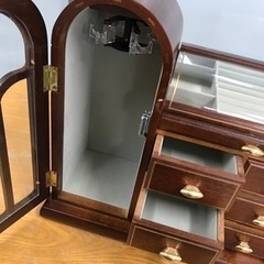 取引場所　南観音　A  2112-187  ジュエリーケース　木の宝石箱　工芸品　オルゴール付の画像